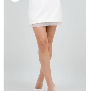 Crisp White Mini Skirt - Sleek Everyday Style